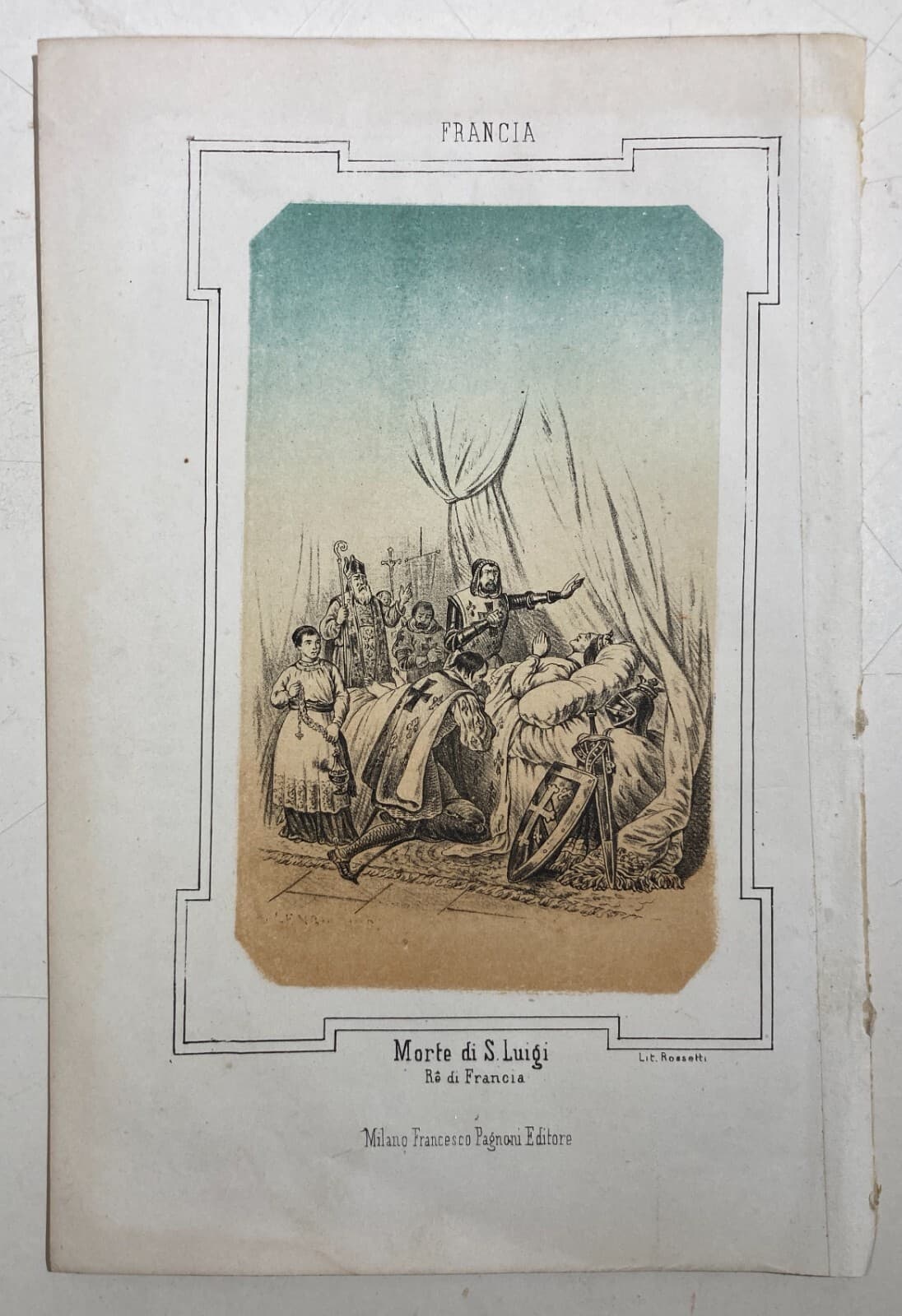 Morte Di S. Luigi: Araldica E Antica Litografia A Colori