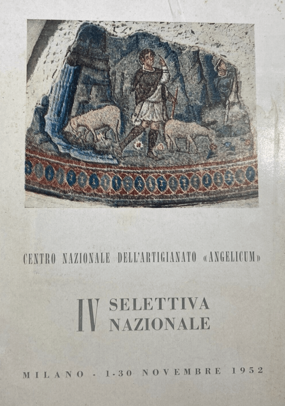 Milano: Mostra Artigianato Artistico Angelicum, Programma Ed Elenco Premi, 1952