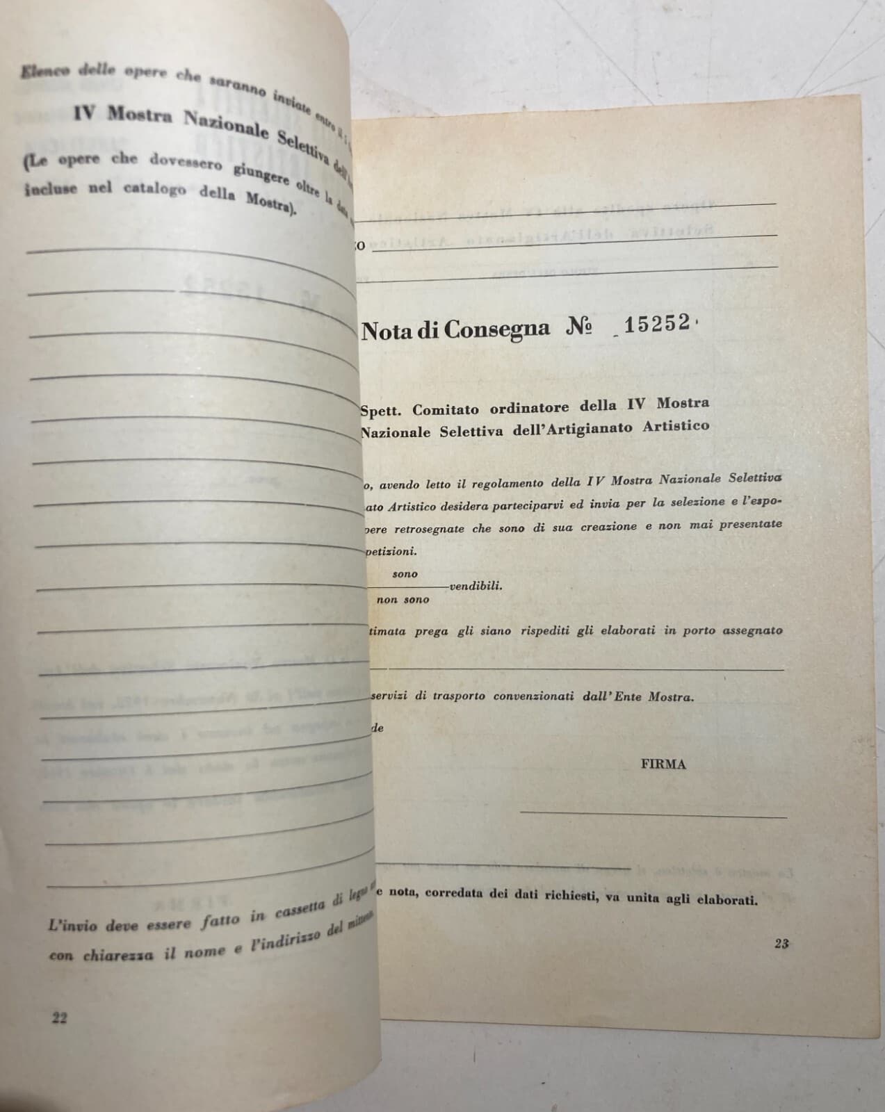 Milano: Mostra Artigianato Artistico Angelicum, Programma Ed Elenco Premi, 1952