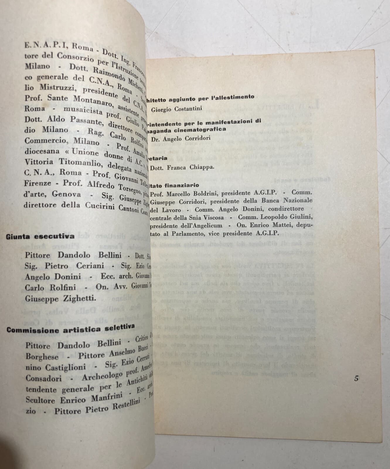 Milano: Mostra Artigianato Artistico Angelicum, Programma Ed Elenco Premi, 1952
