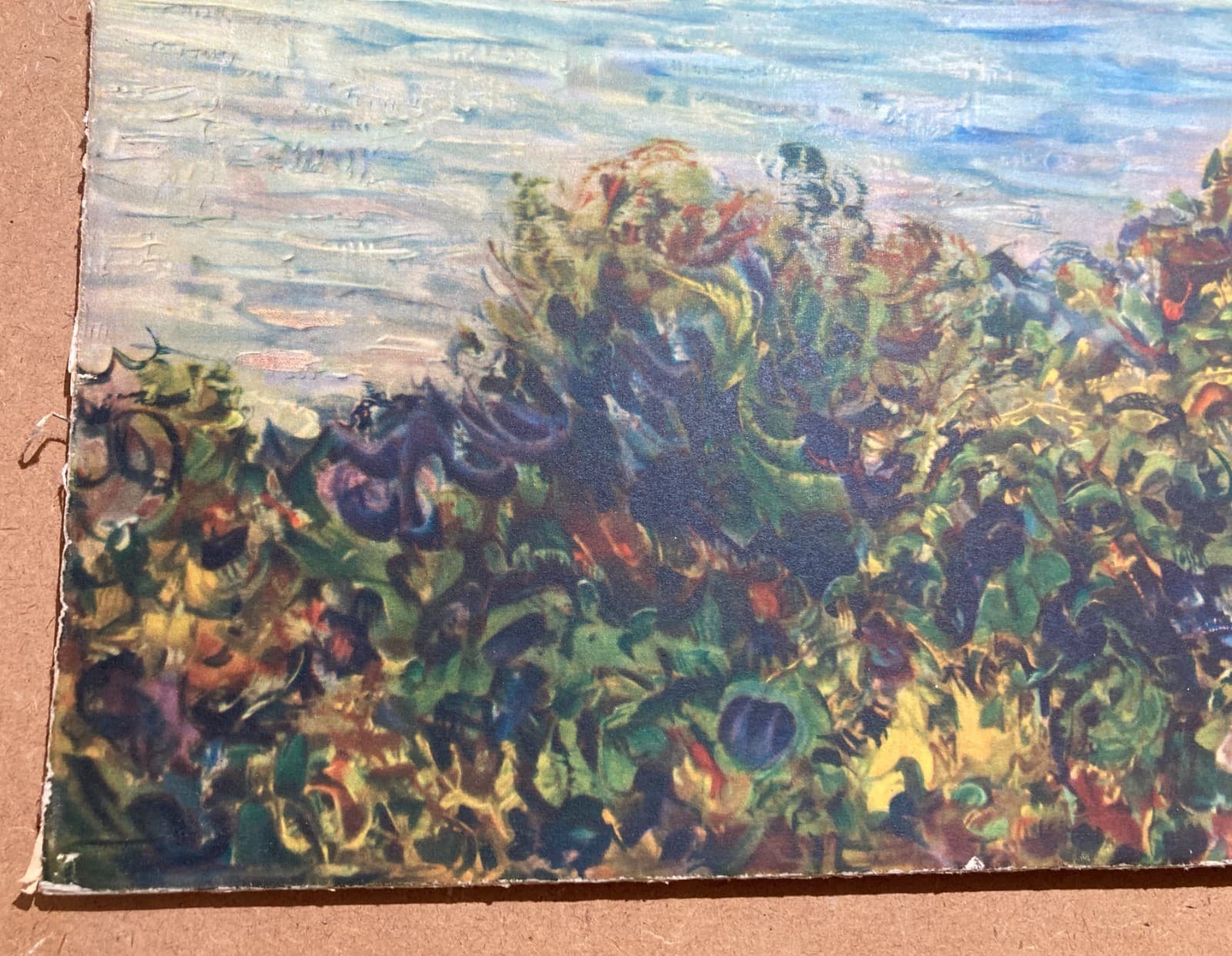 Arte Moderna, Impressionismo, Paesaggio: Vecchia Stampa Decorativa A Colori (Monet)