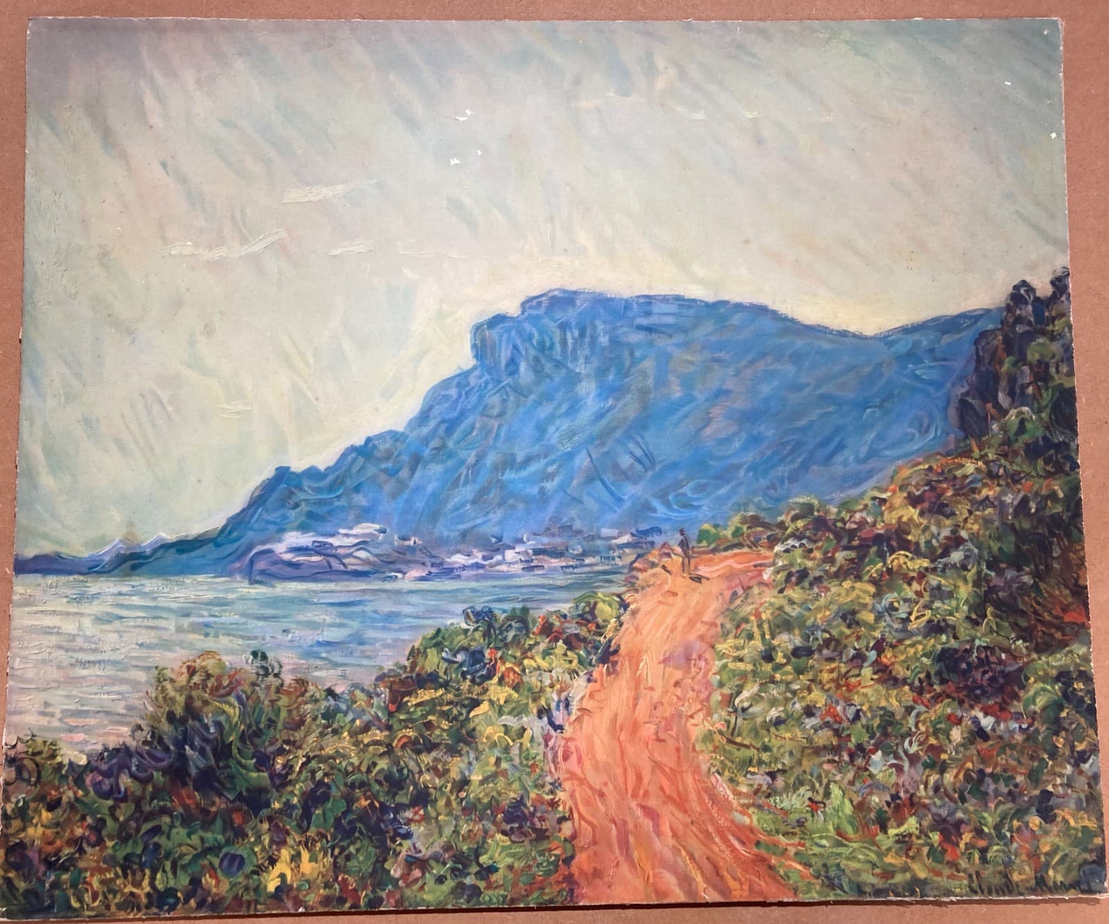 Arte Moderna, Impressionismo, Paesaggio: Vecchia Stampa Decorativa A Colori (Monet)