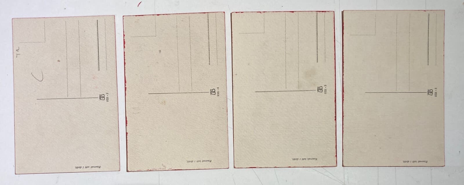 Quattro Cartoline Umoristiche Con Illustrazioni Di Gatti, Castelli