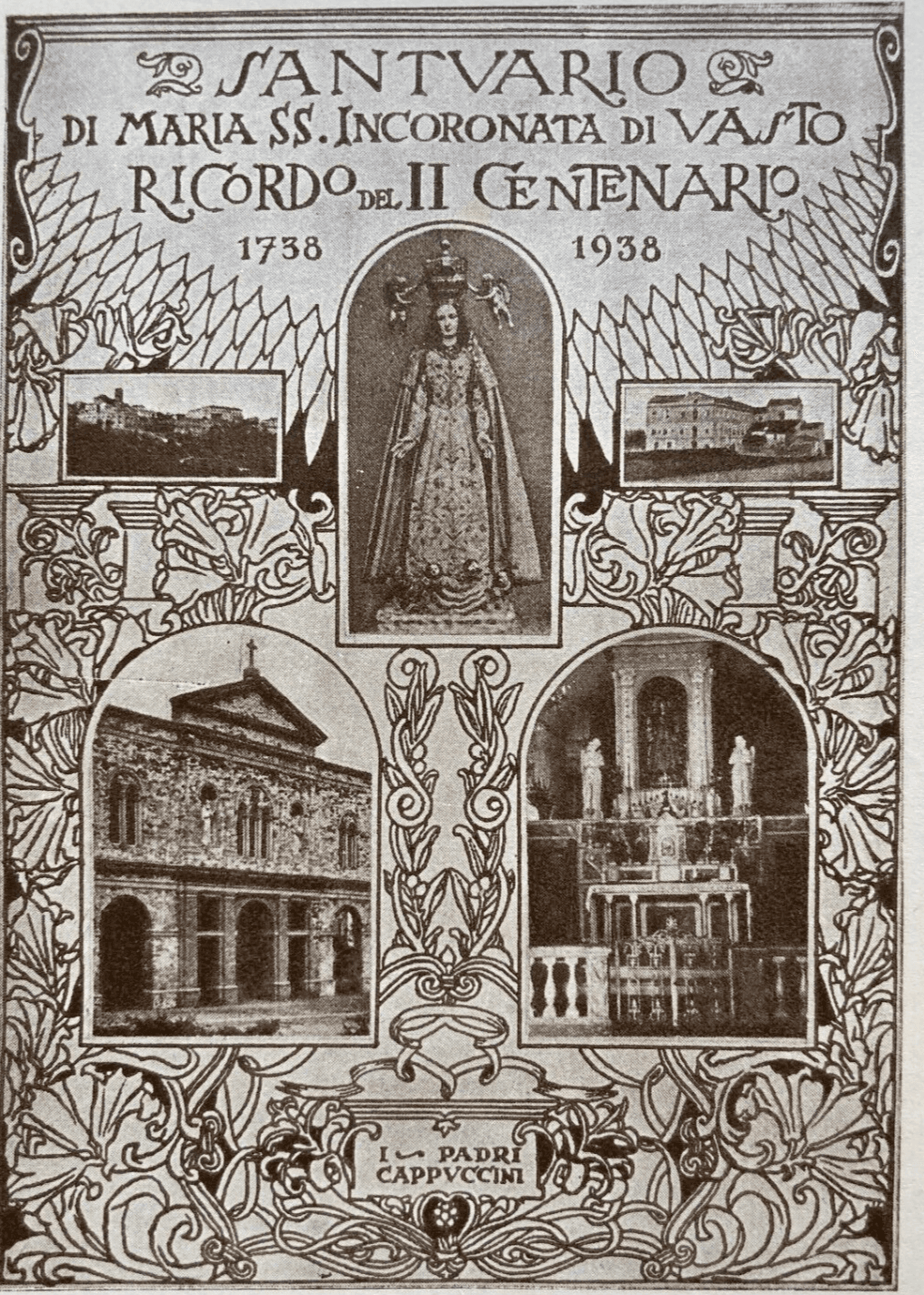 Abruzzo, Vasto. Santuario Dell'Incoronata. Centenario Dei Padri Cappuccini. Cartolina