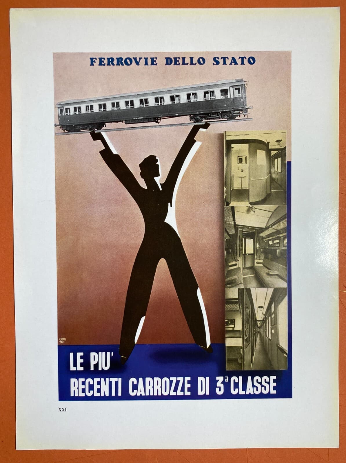 Ferrovie Dello Stato: Illustrazione Pubblicitaria d'Epoca   Assicurazioni Sicurtà