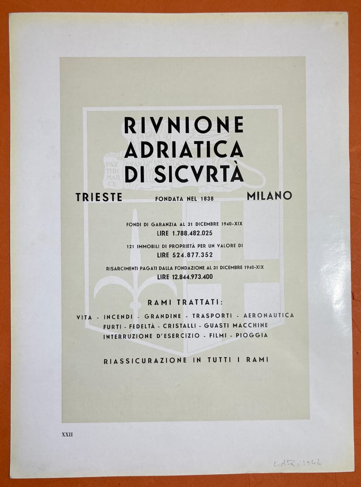 Ferrovie Dello Stato: Illustrazione Pubblicitaria d'Epoca   Assicurazioni Sicurtà