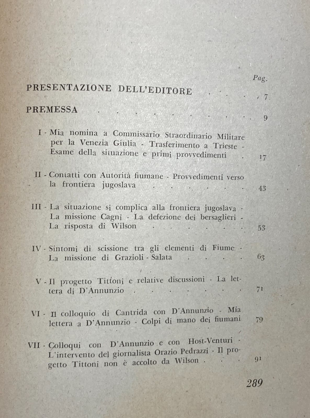 Pietro Badoglio, Rivelazioni Su Fiume   1946