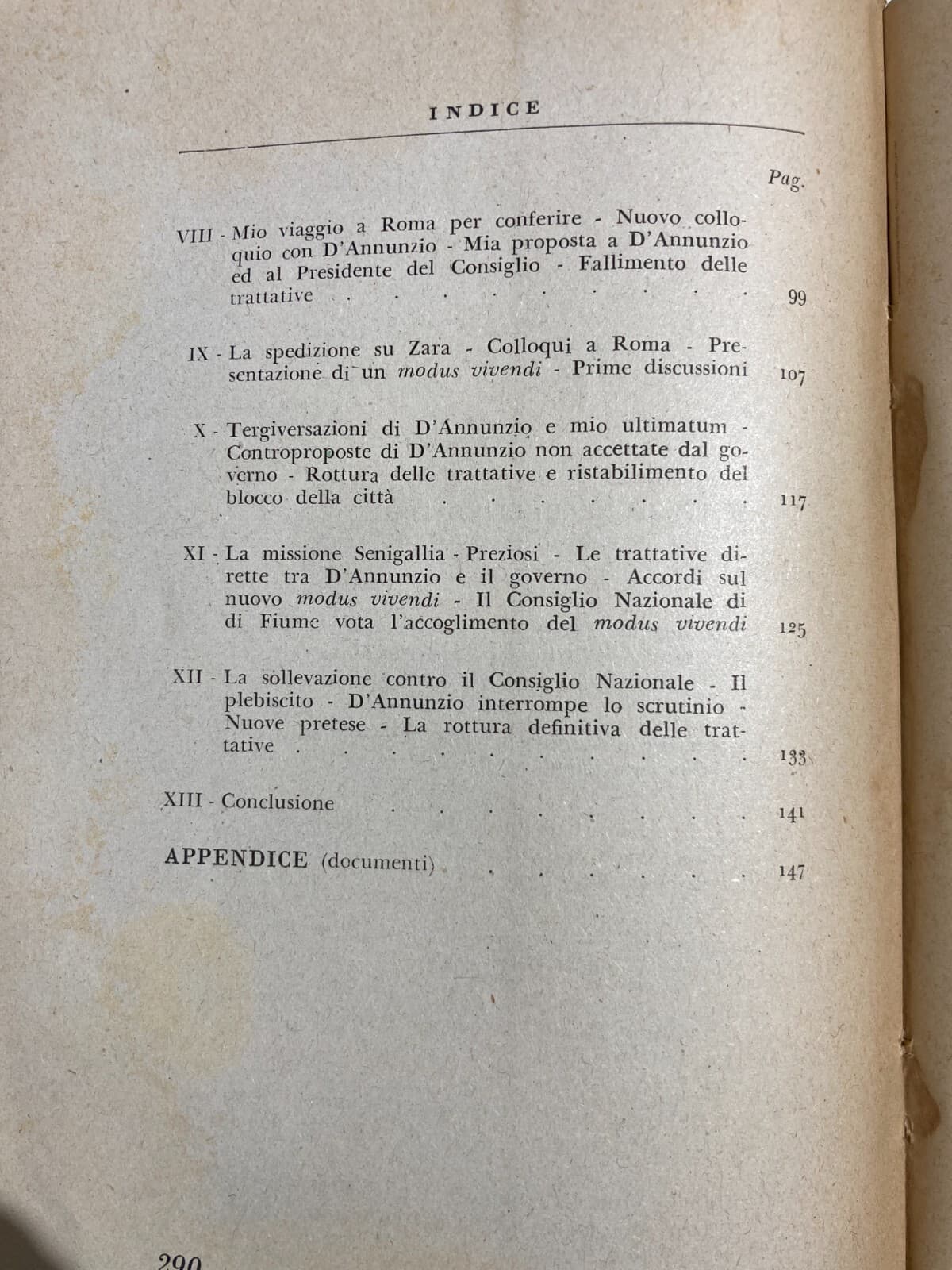 Pietro Badoglio, Rivelazioni Su Fiume   1946