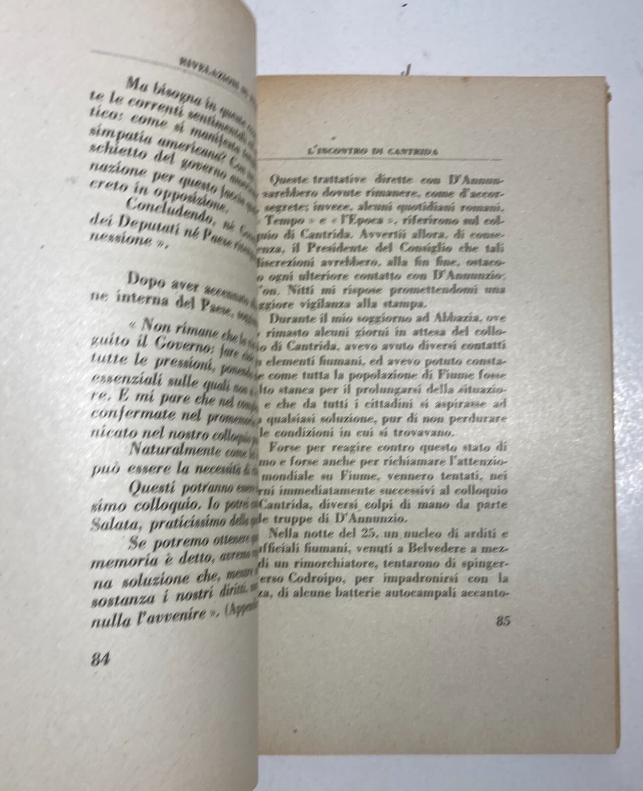 Pietro Badoglio, Rivelazioni Su Fiume   1946