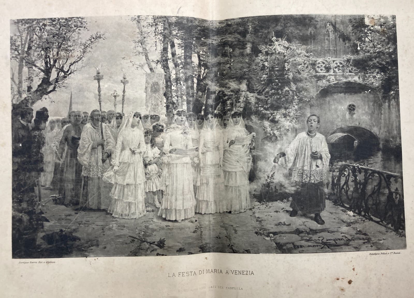 Arte, Folklore, Processione: Festa Di Maria A Venezia. Artista Enrique Serra, Felici