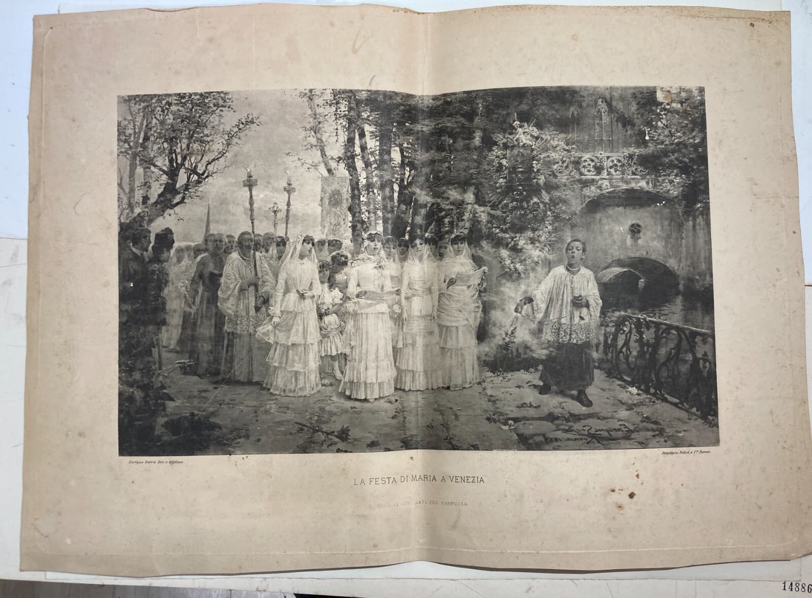 Arte, Folklore, Processione: Festa Di Maria A Venezia. Artista Enrique Serra, Felici