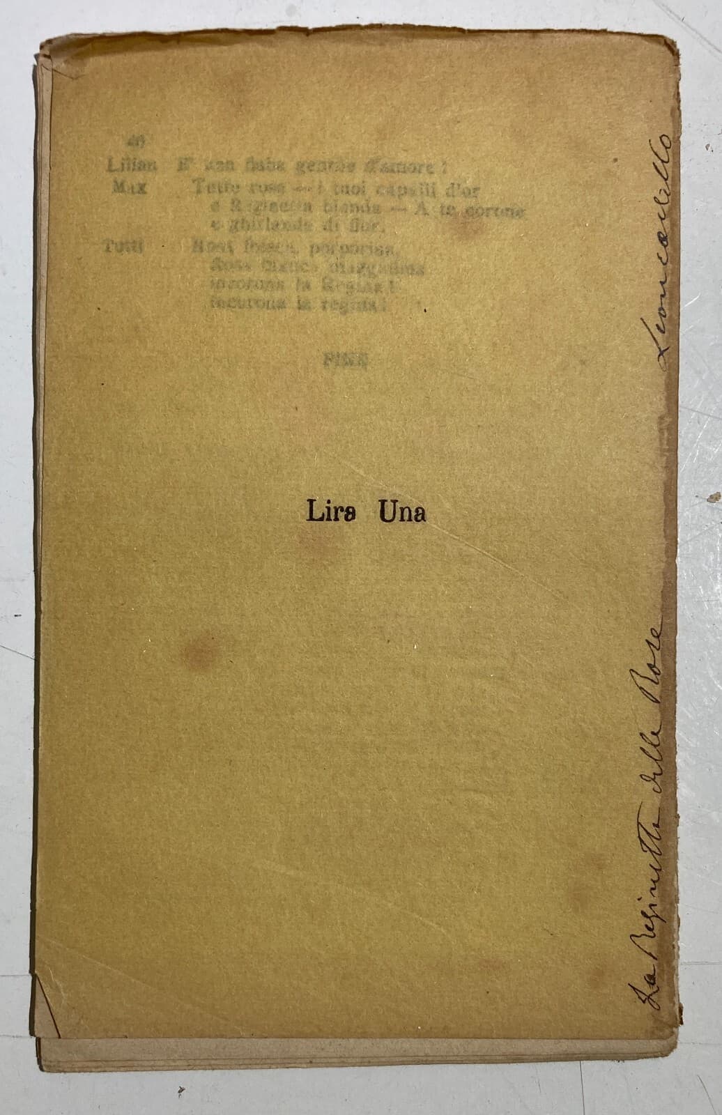 Musica, Teatro: Leoncavallo, Forzano, "La Reginetta Delle Rose", Salerno, 1863.