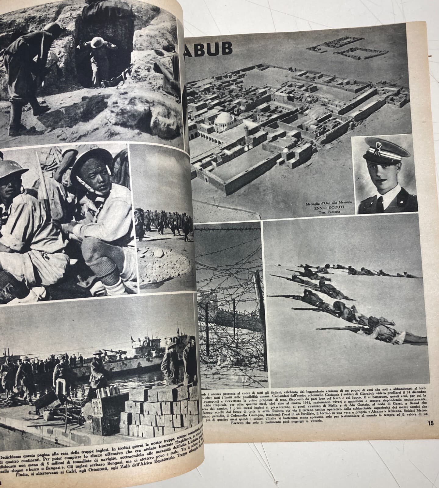 Militaria Africa Colonie Tobruk El Alamein Battaglia Nel Deserto Illustrato 1955