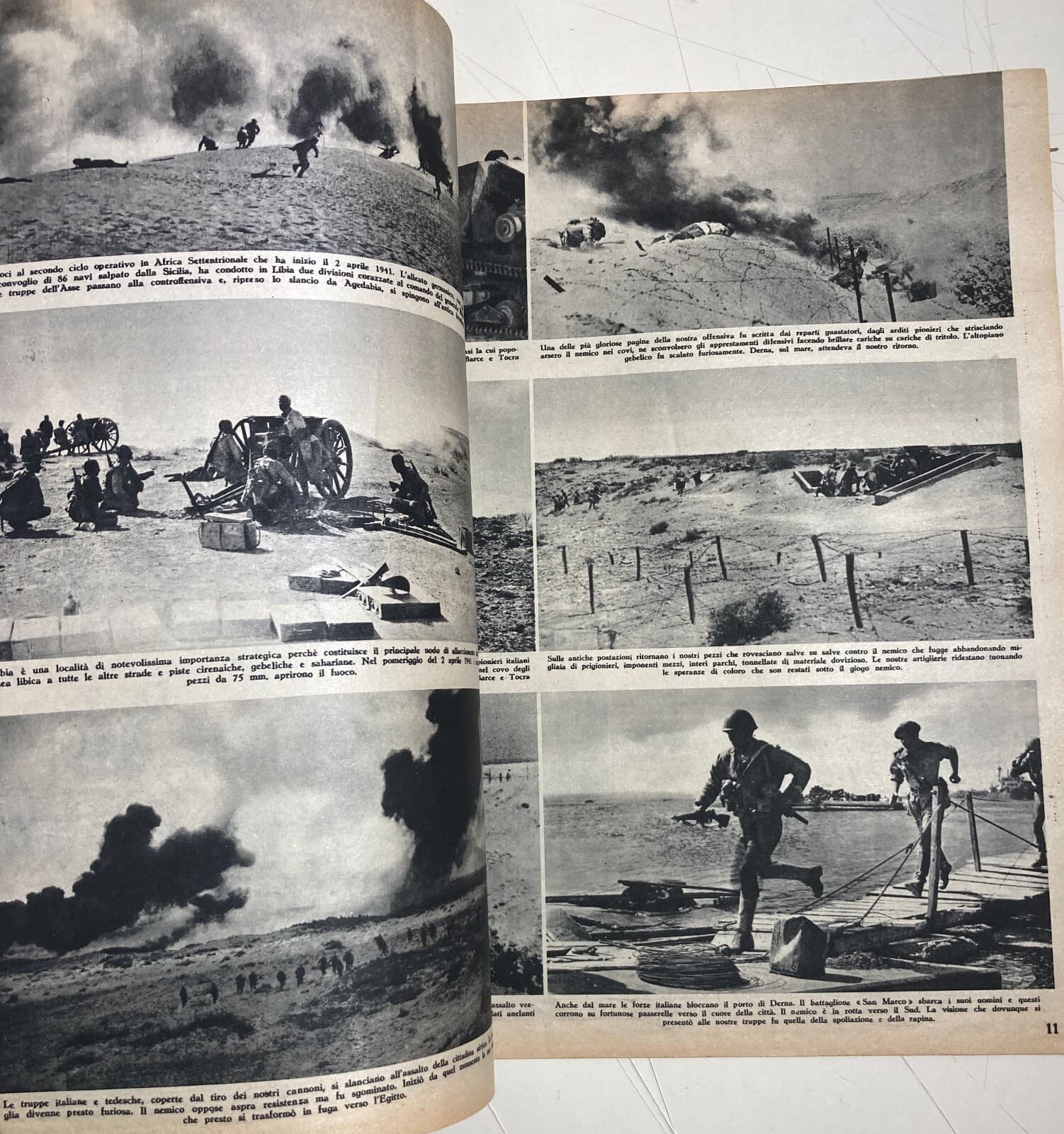 Militaria Africa Colonie Tobruk El Alamein Battaglia Nel Deserto Illustrato 1955