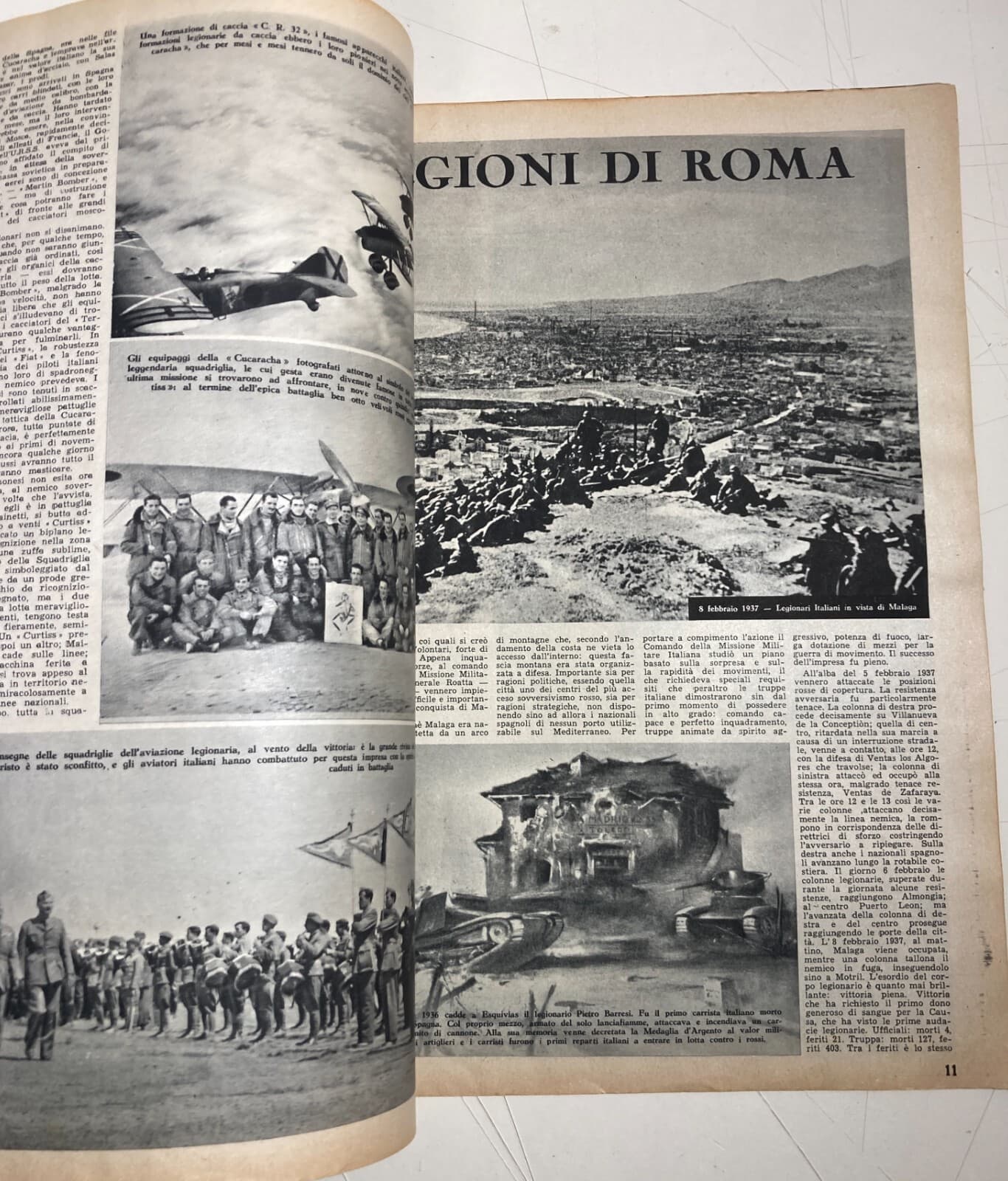 Militaria, Aviazione, Legionari Italiani Nella Guerra Di Spagna, Illustrato, 1954