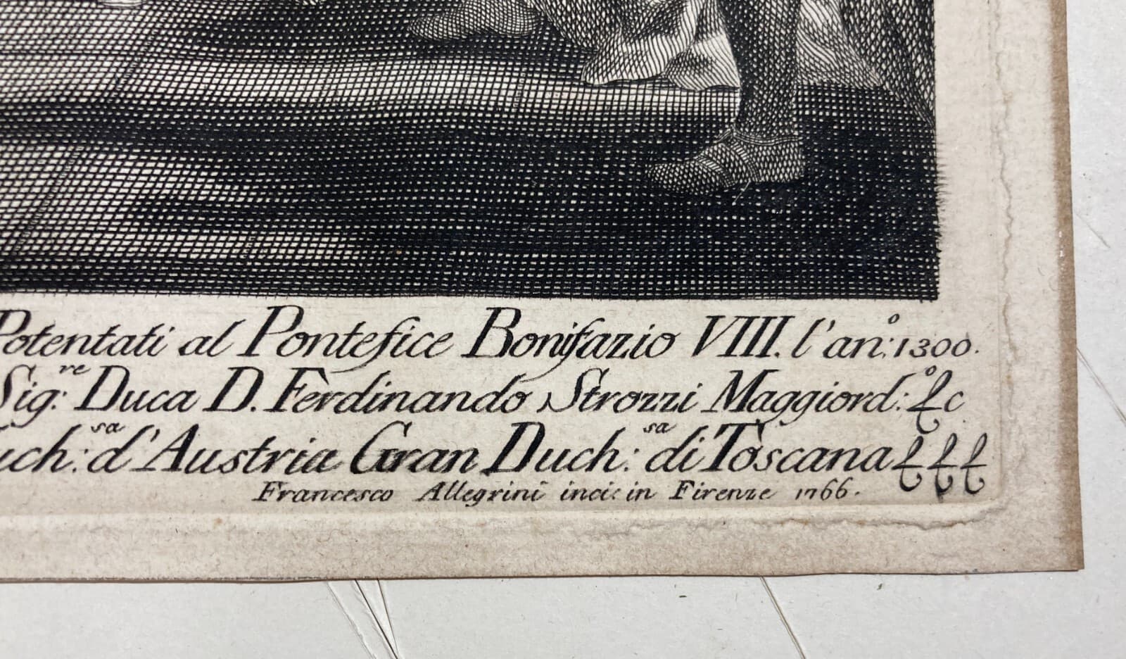 Firenze: Ambasceria A Bonifacio VIII. Incisione Di Allegrini E Zocchi, 1766.