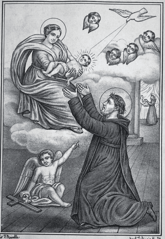 Antica Stampa Popolare Devozionale: S. Giovanni Di Dio, Fatebenefratelli, Apicella