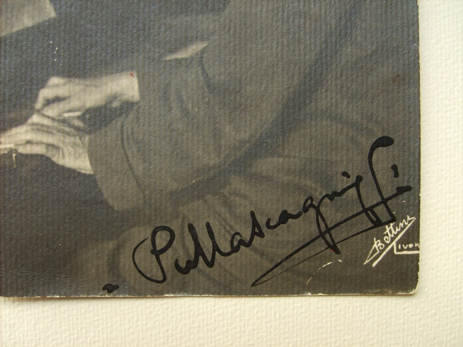 Pietro Mascagni: Antica Foto Cartolina Autografata, Bettini (Livorno)