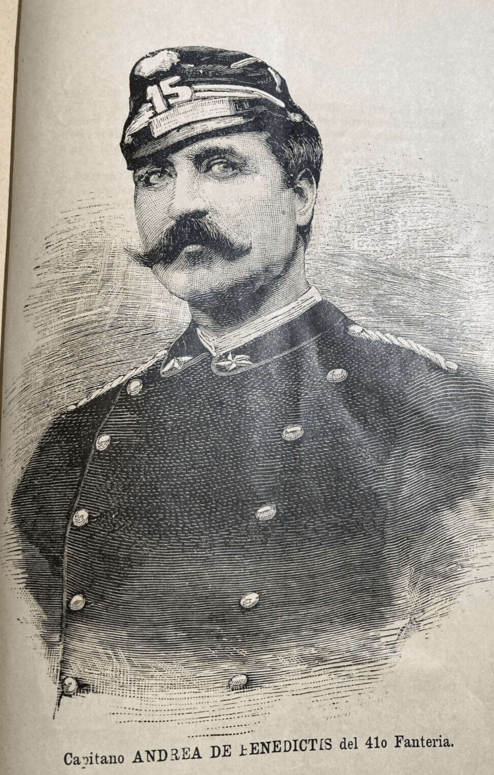 Militaria, Fanteria, Antico Ritratto: Andrea De Benedictis, Stampa Da Collezione