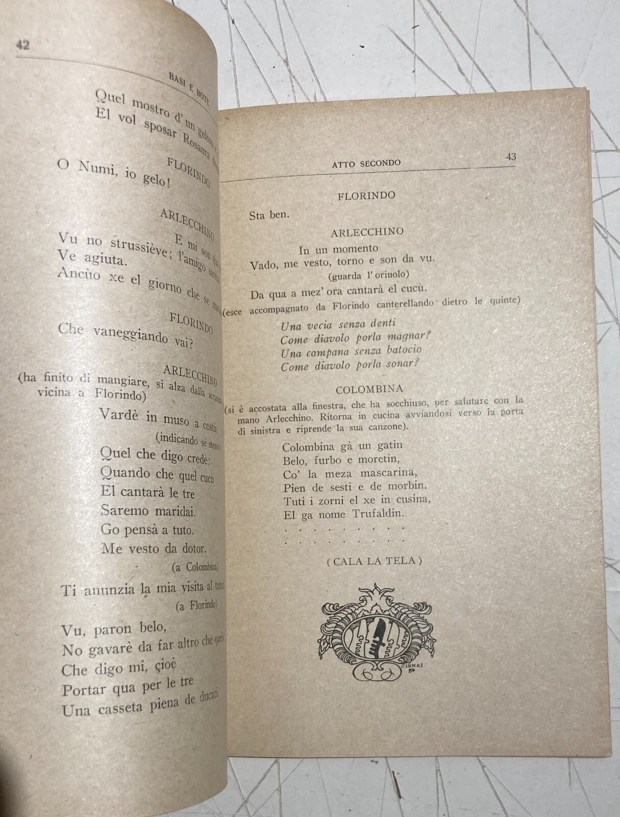 Basi E Bote: Commedia Lirica Di Arrigo Boito, Musica Di R. Pick Mangiagalli   Ricordi, 1932