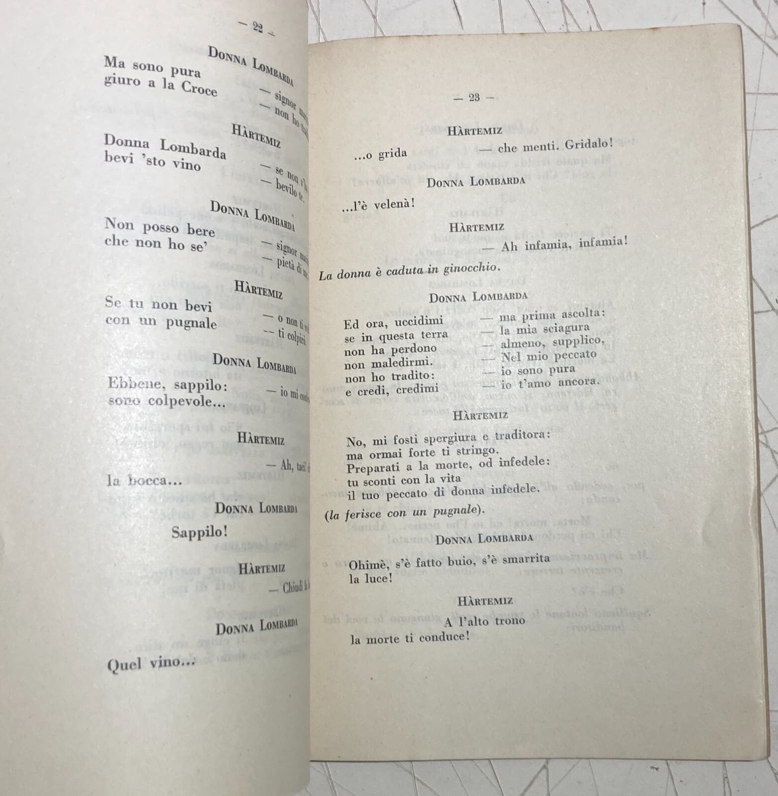 Alessandro Cicognini, Donna Lombarda   Libretto Di Melodramma, 1933