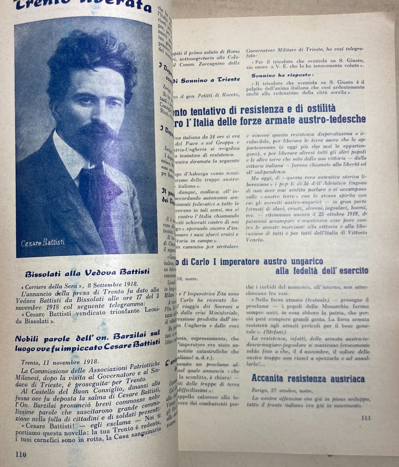 Militaria: Grande Guerra, Anniversario Vittorio Veneto. Edizione Illustrata, 1949. Bari E Roma. A Cura Di Vincenzo Bavaro