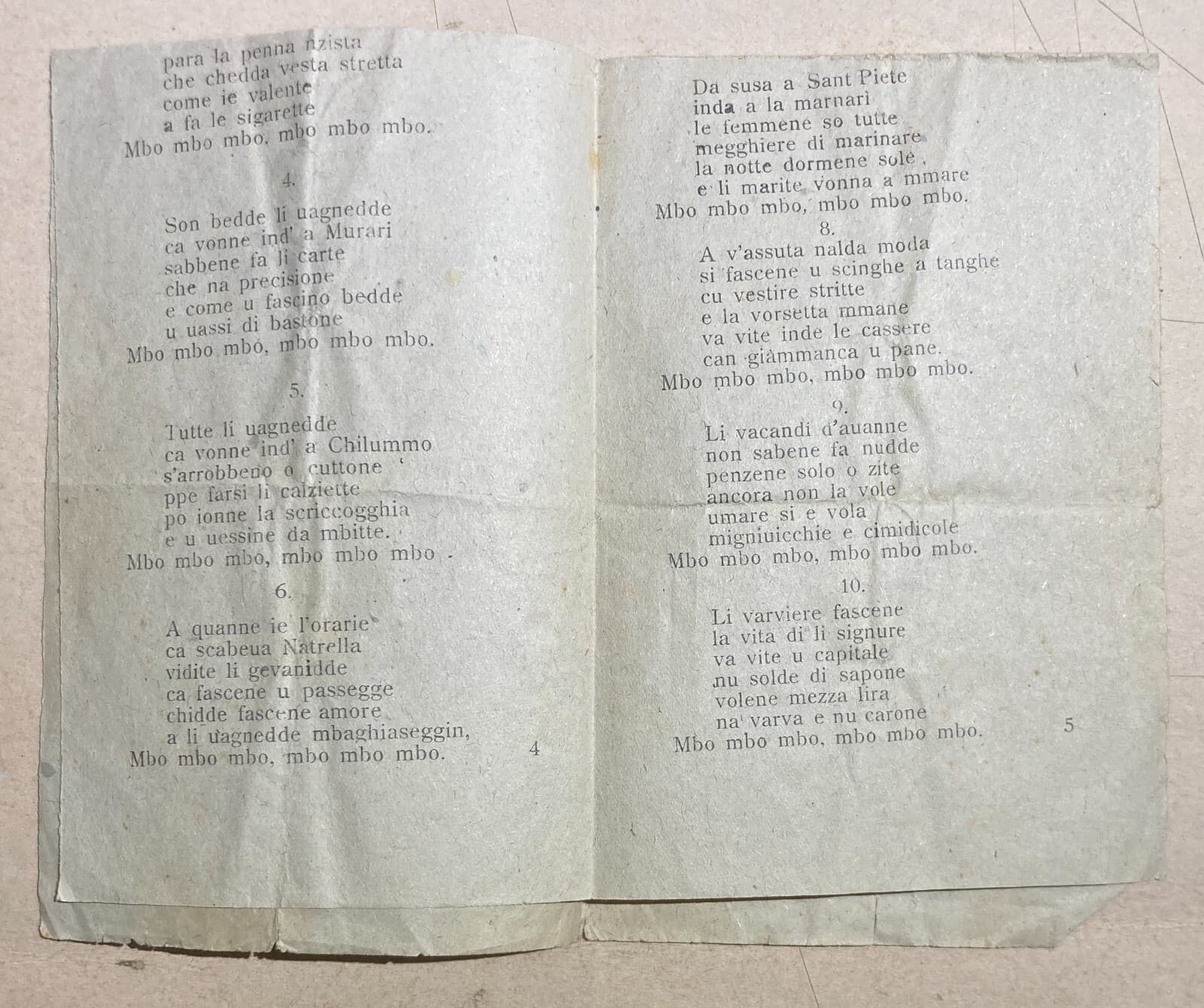 Musica Popolare, Folklore, Canzoni Dialettali: Napoli, Bari E La Grande Guerra