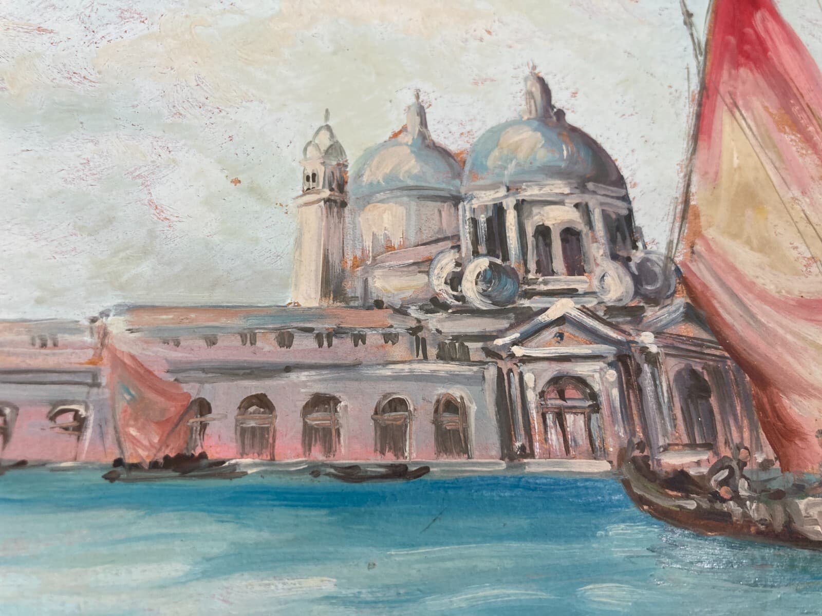 Arte Del '900   Artista Toscana Gamba   Veduta Veneziana   Madonna Della Salute