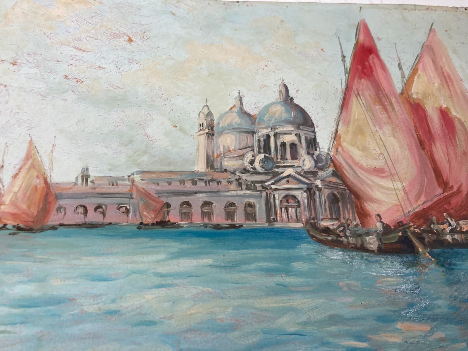 Arte Del '900   Artista Toscana Gamba   Veduta Veneziana   Madonna Della Salute