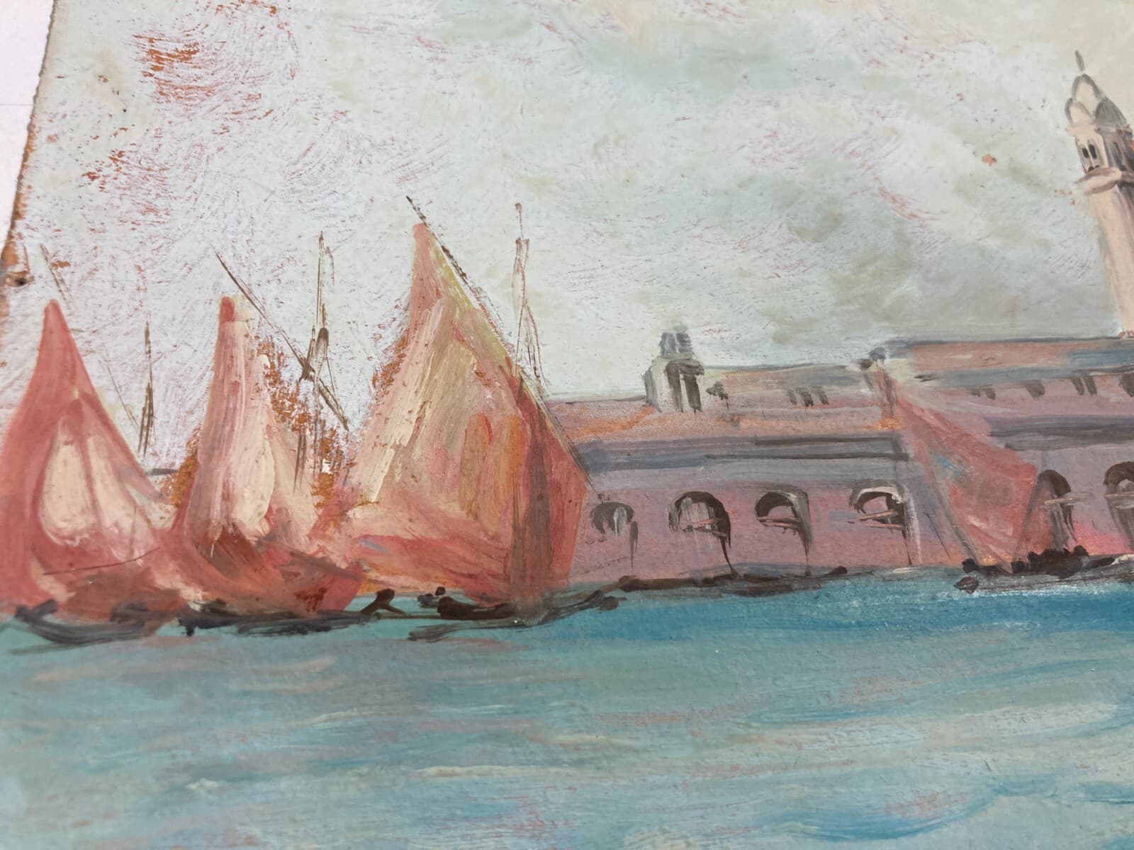 Arte Del '900   Artista Toscana Gamba   Veduta Veneziana   Madonna Della Salute
