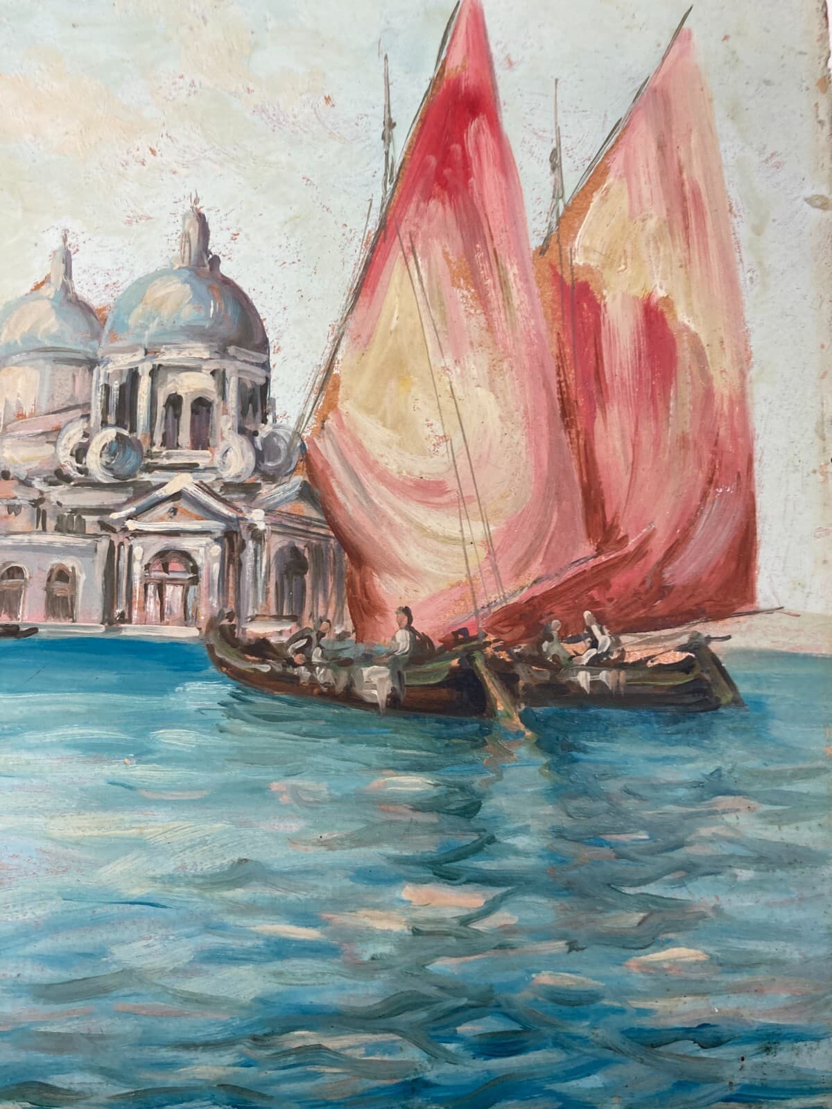 Arte Del '900   Artista Toscana Gamba   Veduta Veneziana   Madonna Della Salute