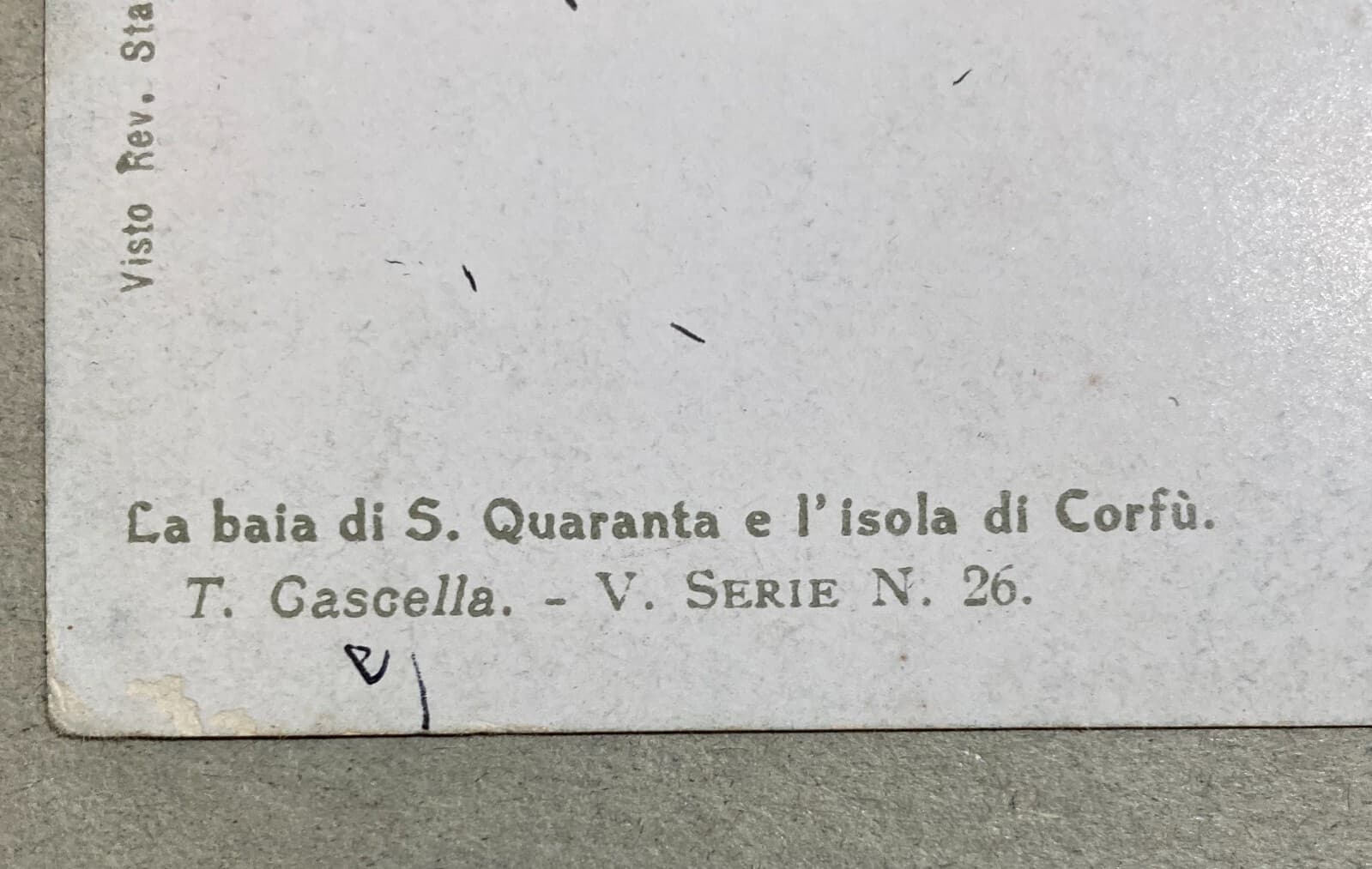 Militaria, Abruzzo, Arte Abruzzese Del '900: Tommaso Cascella, Grecia, Corfù, CRI