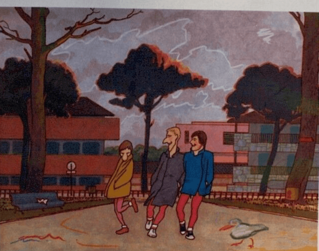 Andrea Pazienza, Grafica Con Interventi A Pastello, 1983