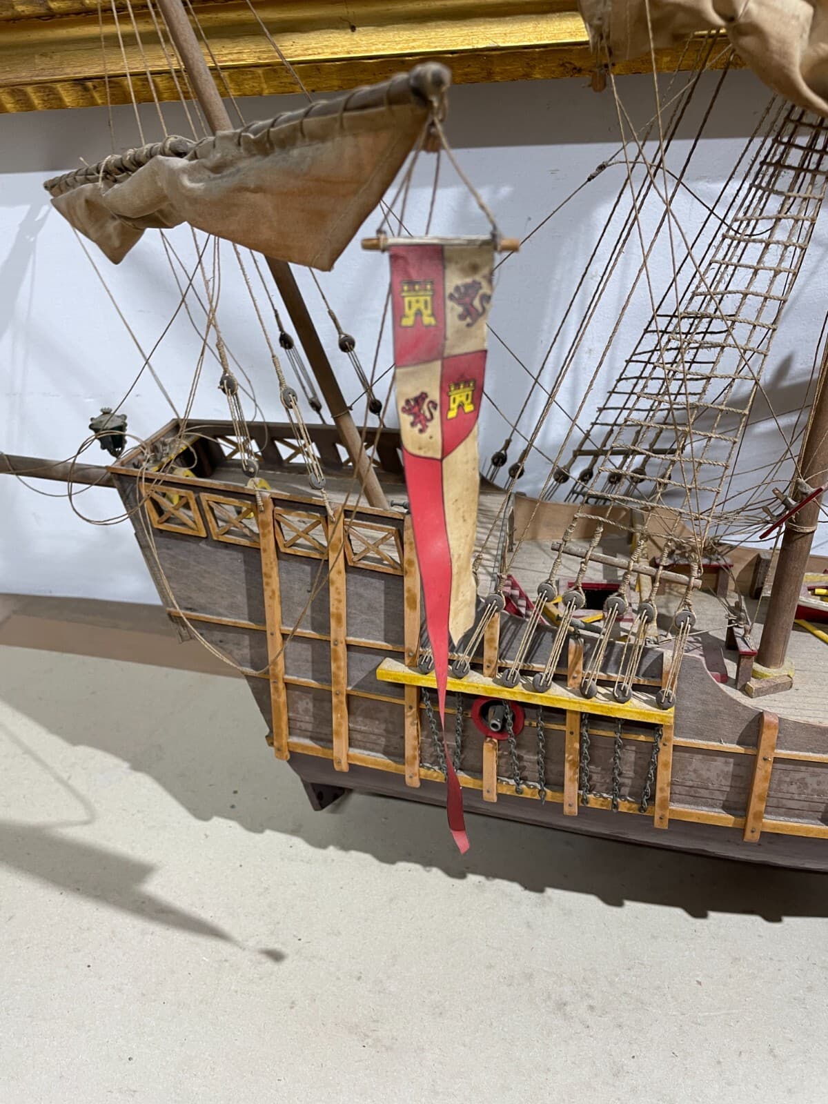 Modello Di Antico Veliero Santa Maria (caravella Di Colombo)