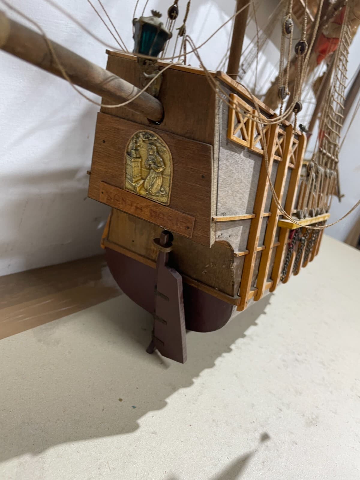 Modello Di Antico Veliero Santa Maria (caravella Di Colombo)