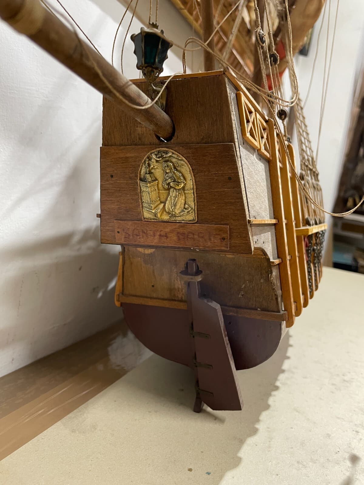 Modello Di Antico Veliero Santa Maria (caravella Di Colombo)