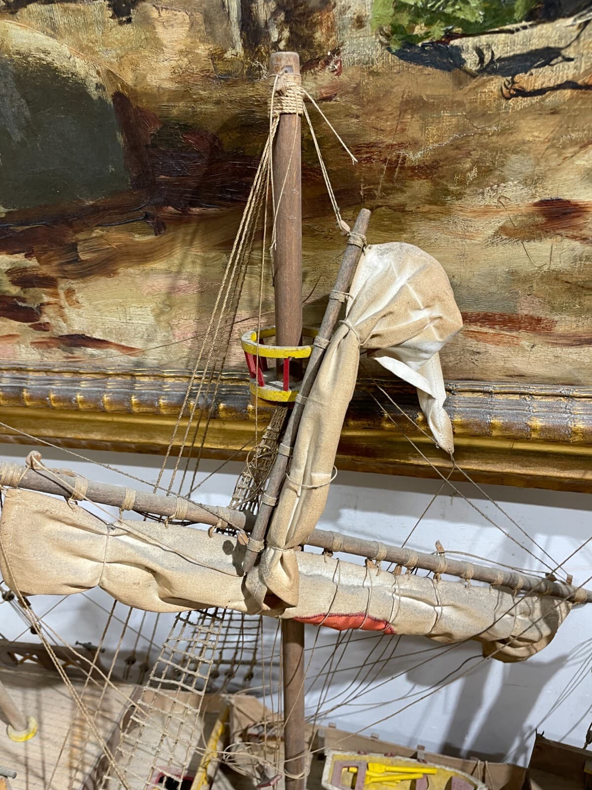 Modello Di Antico Veliero Santa Maria (caravella Di Colombo)