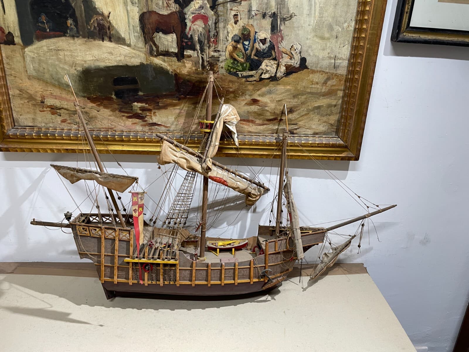 Modello Di Antico Veliero Santa Maria (caravella Di Colombo)