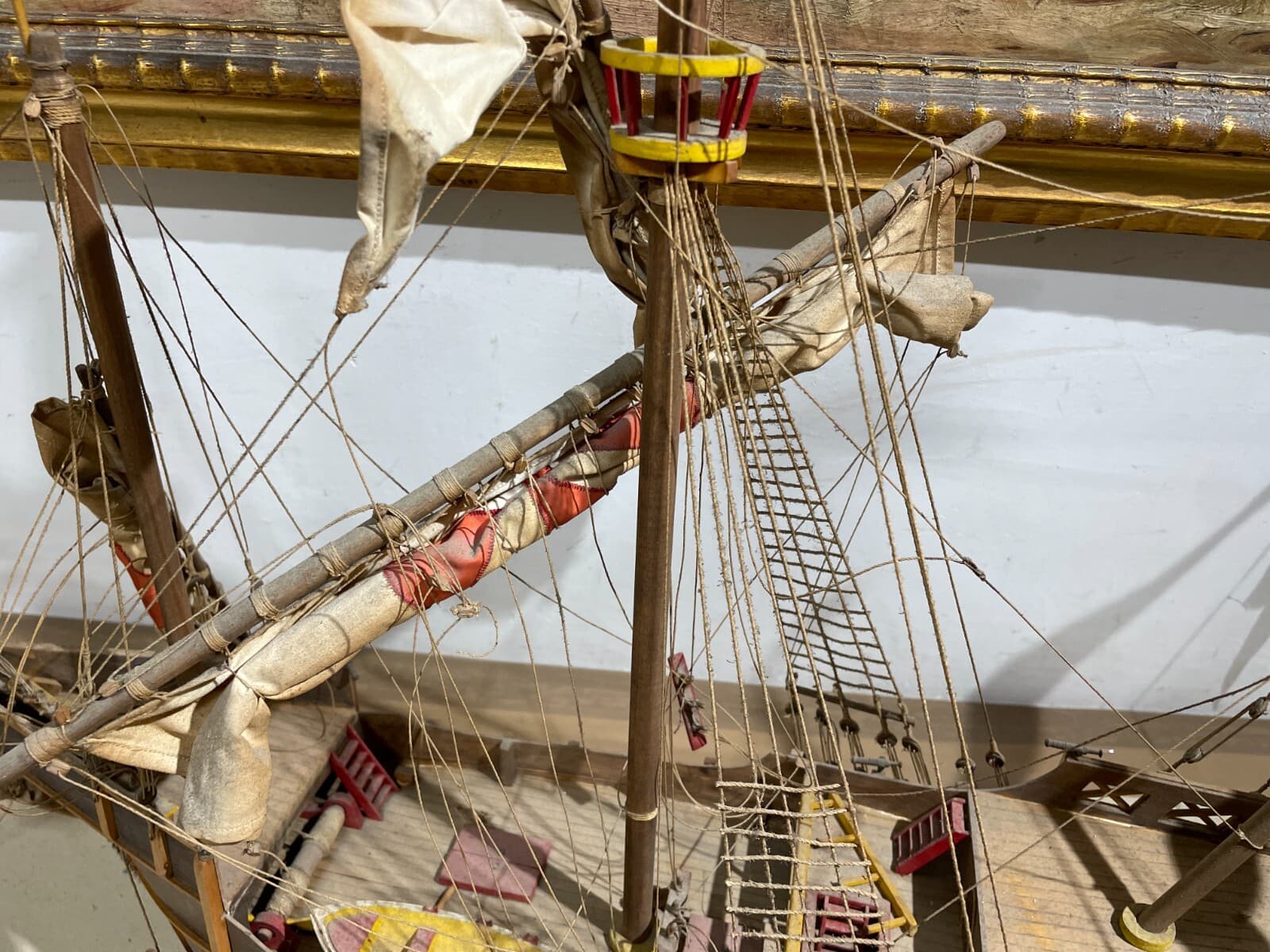 Modello Di Antico Veliero Santa Maria (caravella Di Colombo)