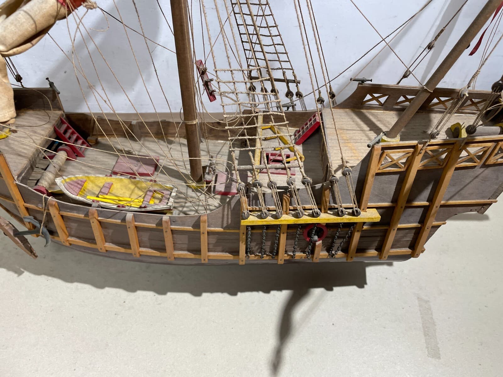 Modello Di Antico Veliero Santa Maria (caravella Di Colombo)