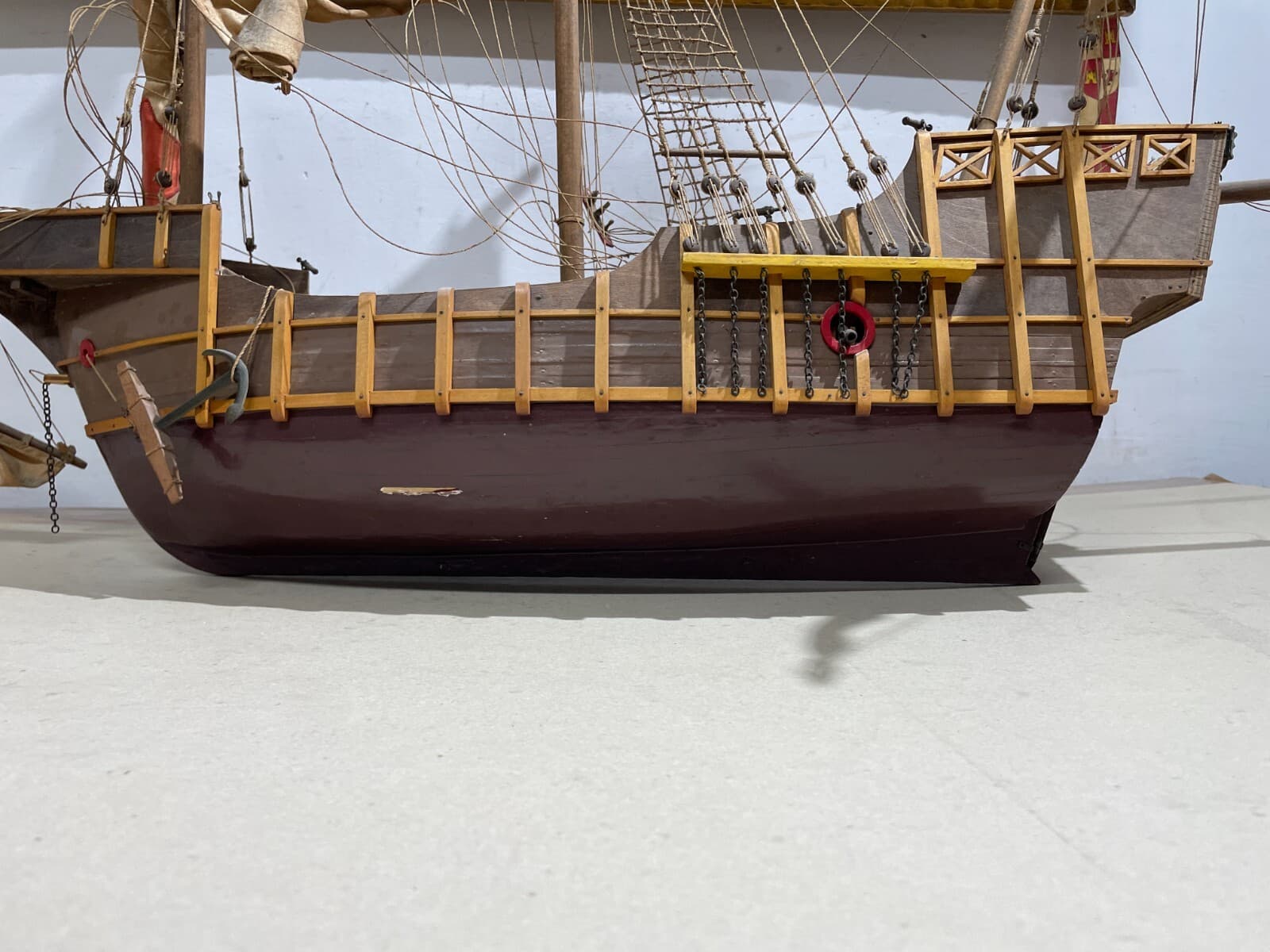Modello Di Antico Veliero Santa Maria (caravella Di Colombo)