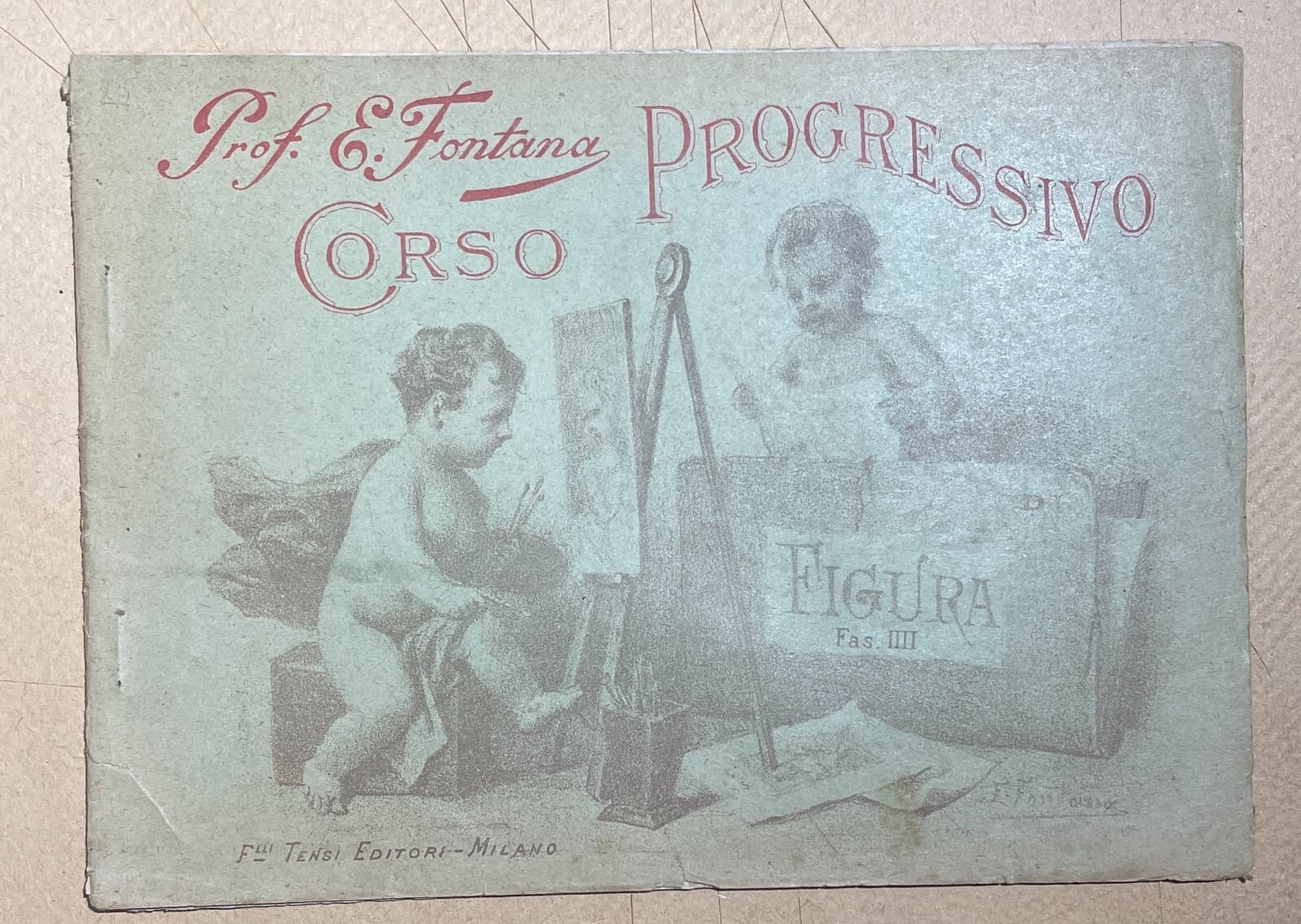 Arte: Ernesto Fontana, Antico Album Corso Di Disegno Figurato, Milano, Tensi