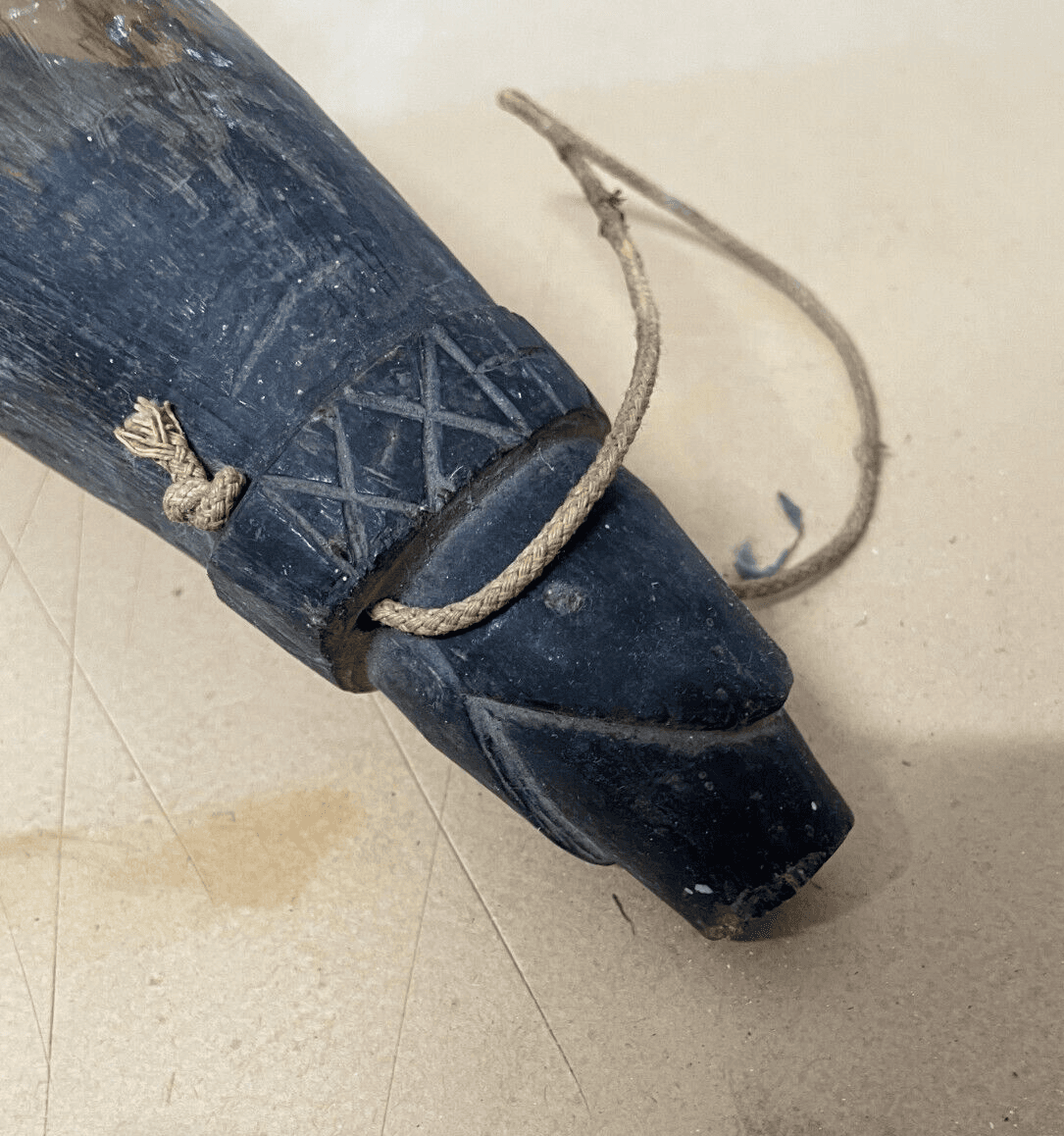 Borraccia In Corno Di Osso Intagliato   Artigianato Popolare Meridionale