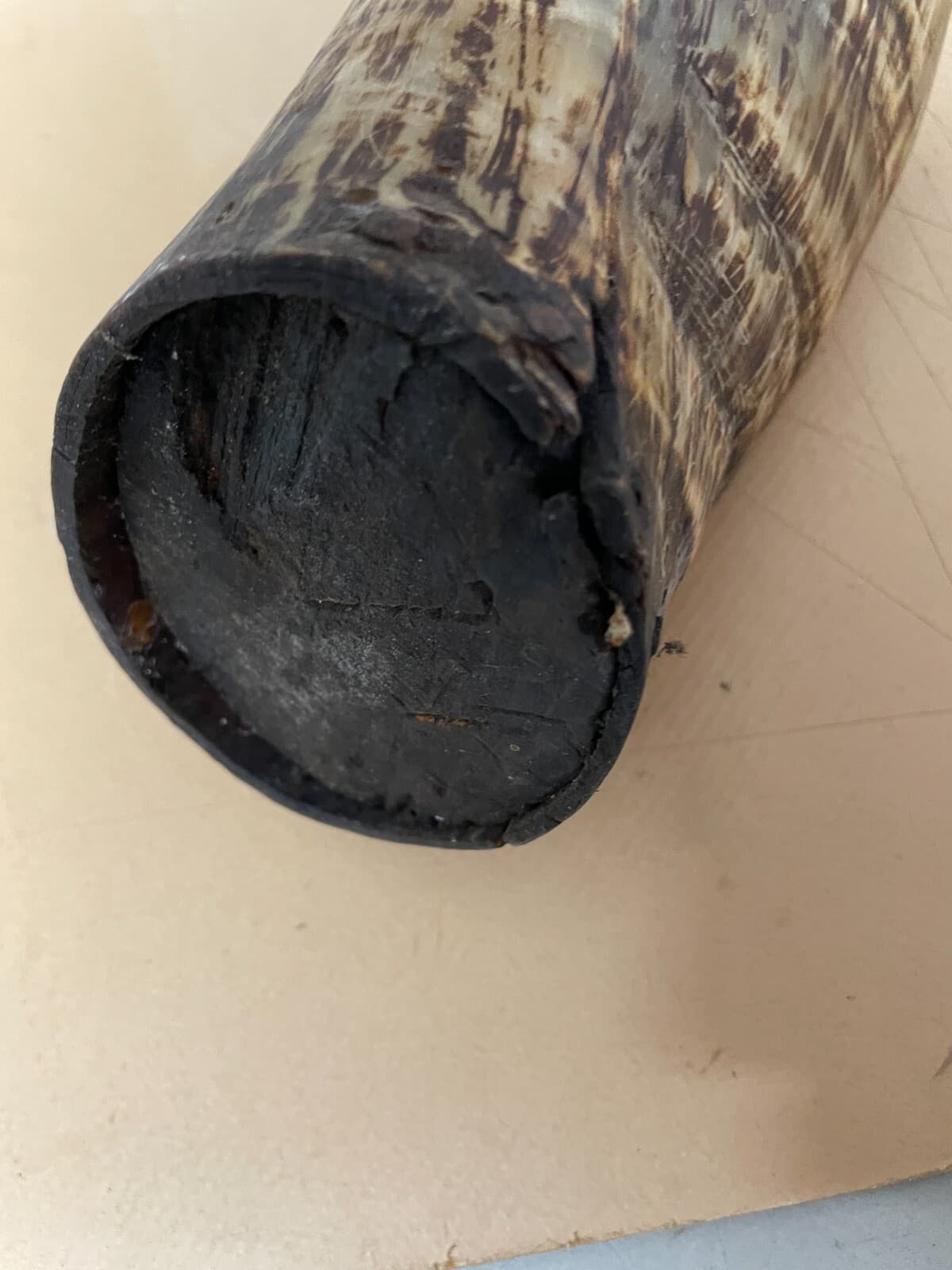 Borraccia In Corno Di Osso Intagliato   Artigianato Popolare Meridionale