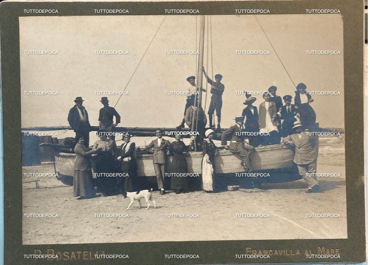 Abruzzo, Francavilla A Mare, Antica Rara Foto Originale, Bosatelli, In Riva Al Mare