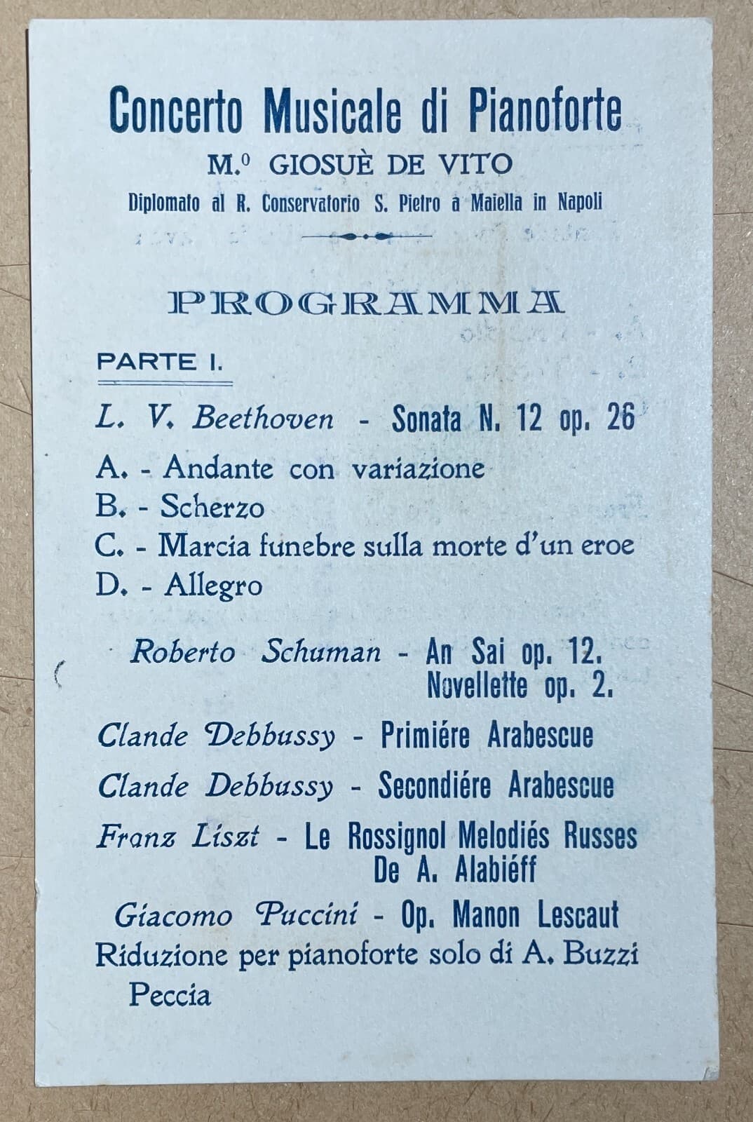 Musica, Concerti E Pianoforte: Programma Del Concerto Di Giosuè De Vito A Napoli