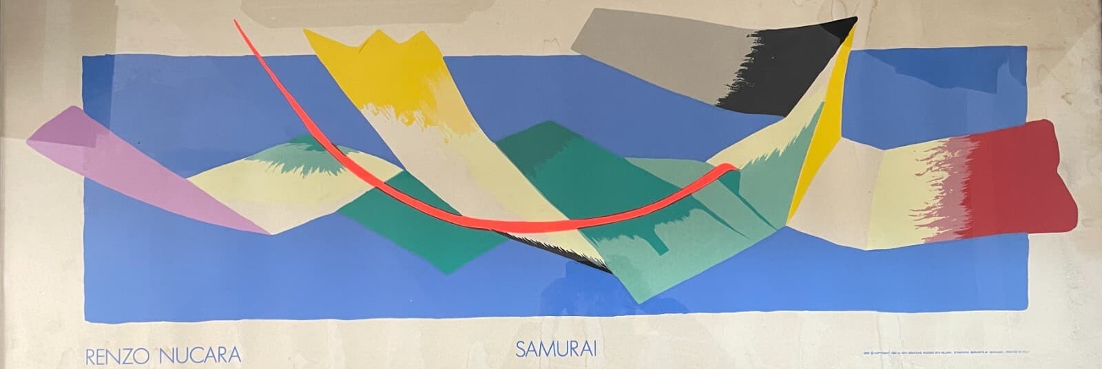 Arte Contemporanea   Grande Grafica Policroma   Samurai   Artista Renzo Nucara   1990