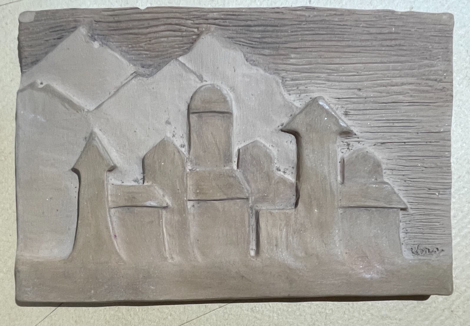 Veduta Architettonica Artistica, Scultura In Terracotta Firmata