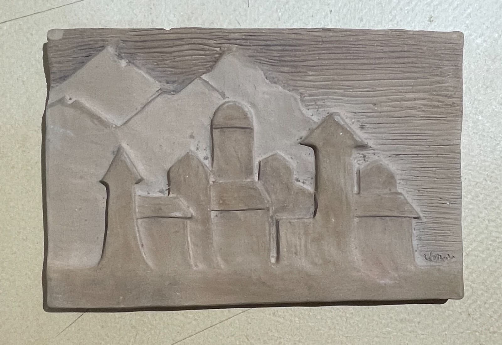 Veduta Architettonica Artistica, Scultura In Terracotta Firmata