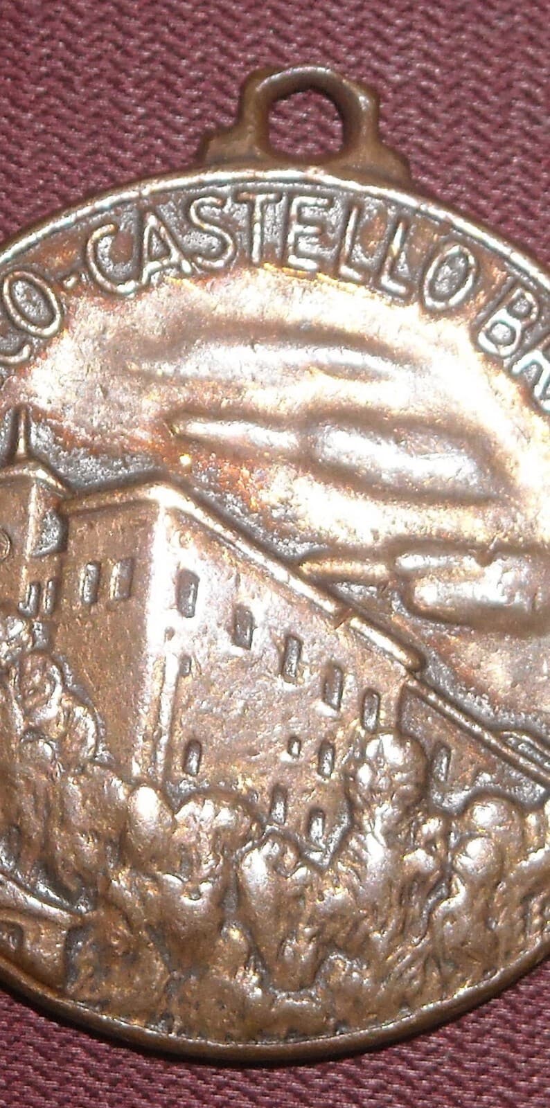Marche, Piobbico: Castello Brancaleoni, Medaglia Pubblicitaria d'Epoca